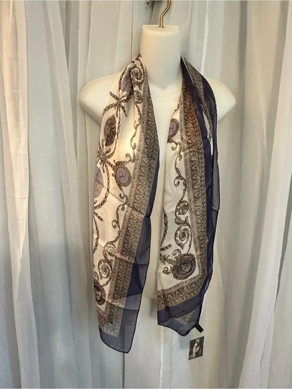 Vintage 100% silk scarf. NWT